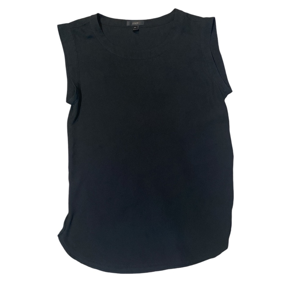 Black j crew short sleeve blouse